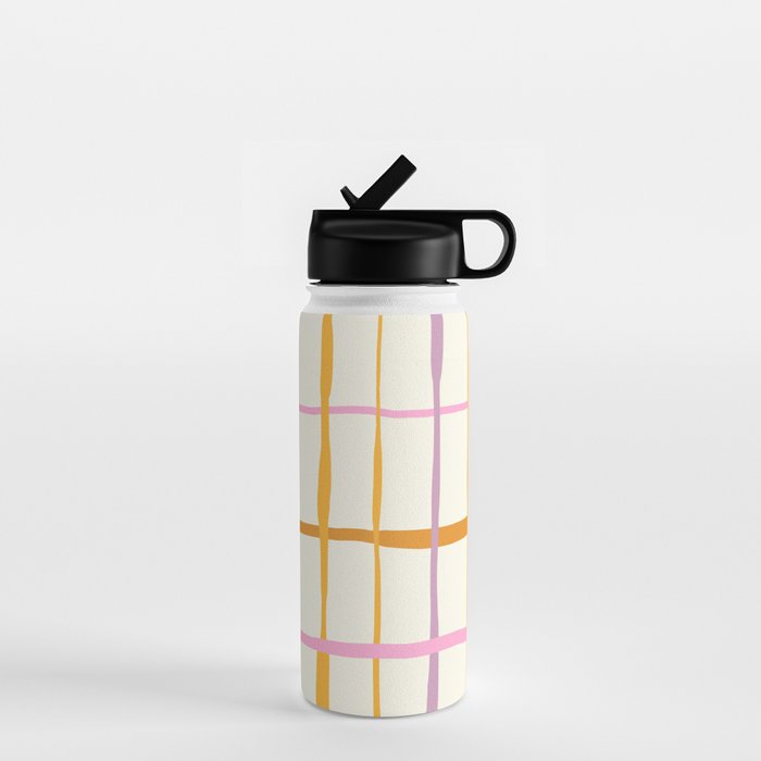 Summer lines orange Water Bottle Gallery Image 1