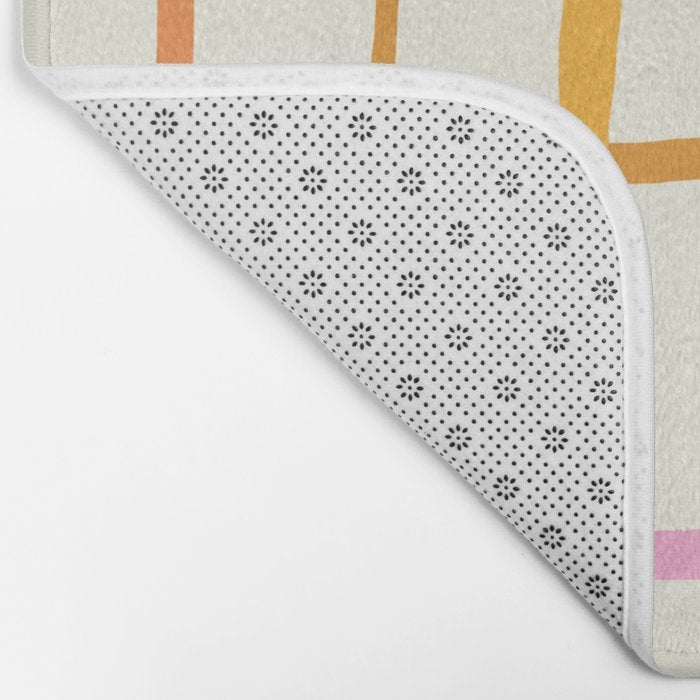 Summer lines orange Bath Mat Gallery Image 2