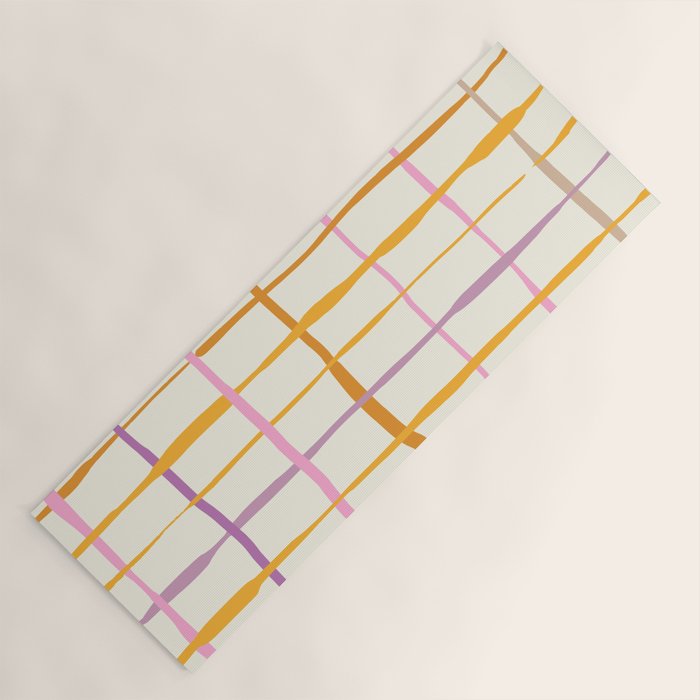 Summer lines orange Yoga Mat Gallery Image 1