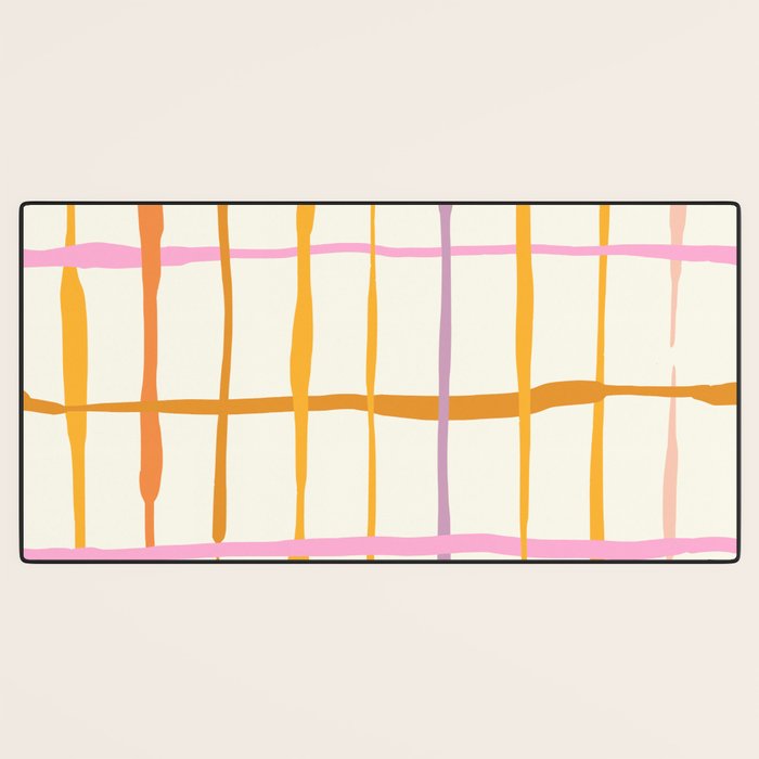 Summer lines orange Desk Mat Gallery Image 3