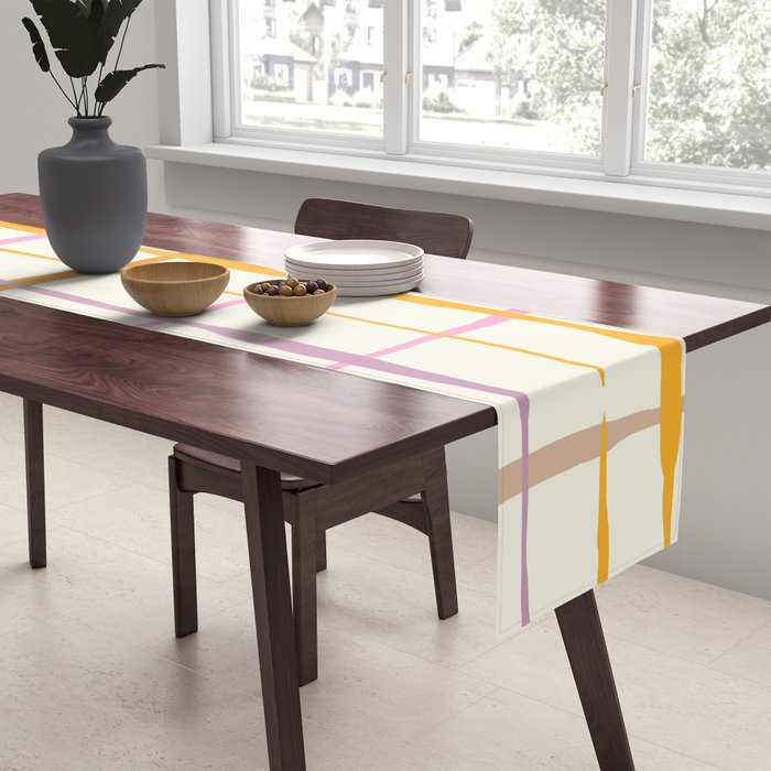 Summer lines orange Table Runner Gallery Image 2