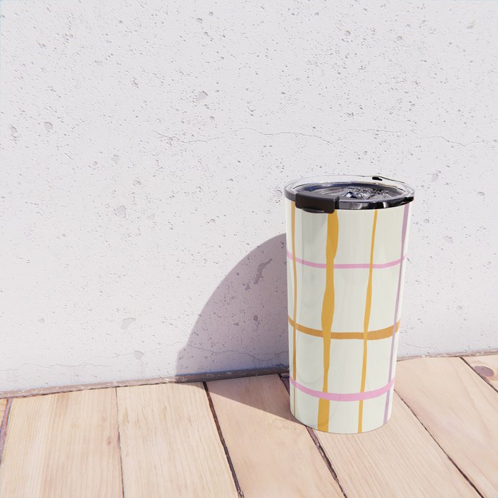 Summer lines orange Travel Mug Gallery Image 4