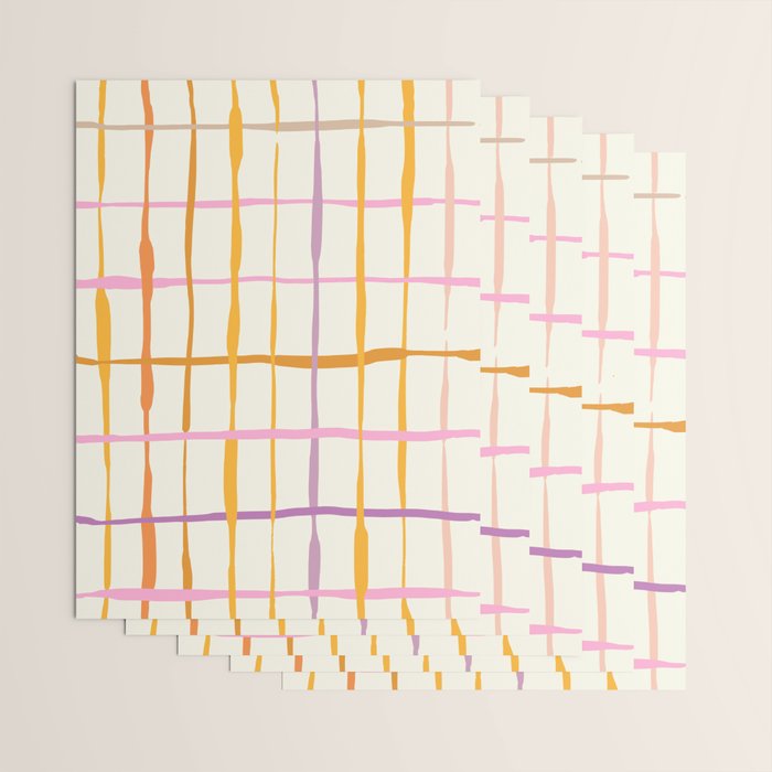 Summer lines orange Wrapping Paper Gallery Image 3