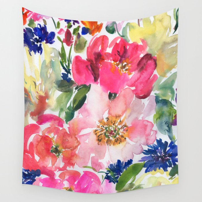 cool peonies Wall Tapestry Gallery Image 4
