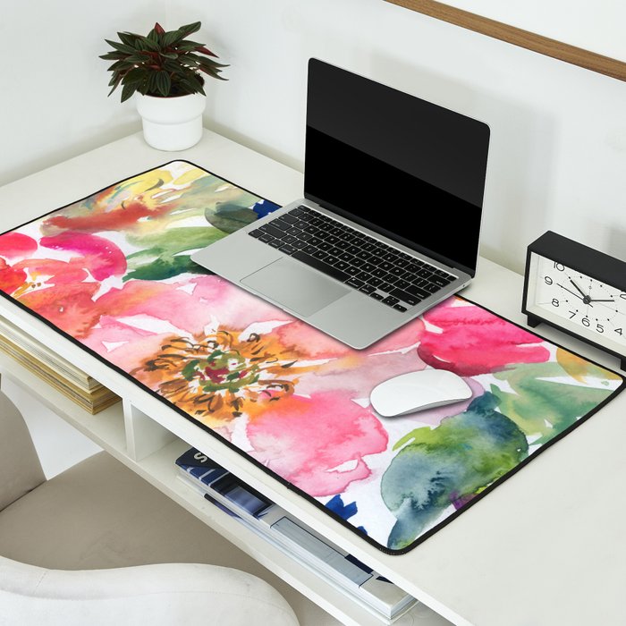 cool peonies Desk Mat Gallery Image 2