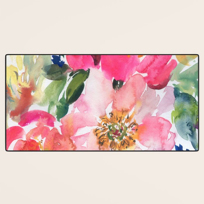 cool peonies Desk Mat Gallery Image 3