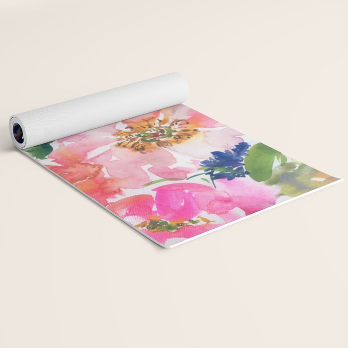 cool peonies Yoga Mat Gallery Image 2