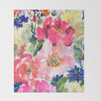 cool peonies Throw Blanket Gallery Image 2