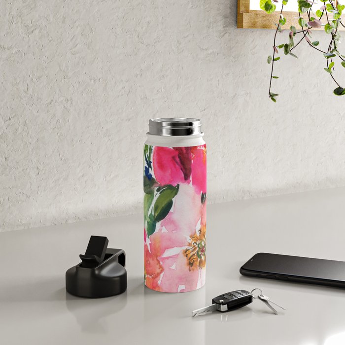cool peonies Water Bottle Gallery Image 4