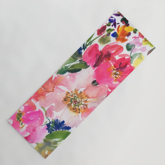 cool peonies Yoga Mat Gallery Image 1