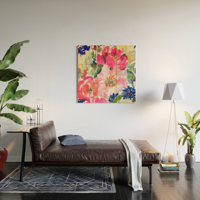 cool peonies Wood Wall Art Gallery Image 2
