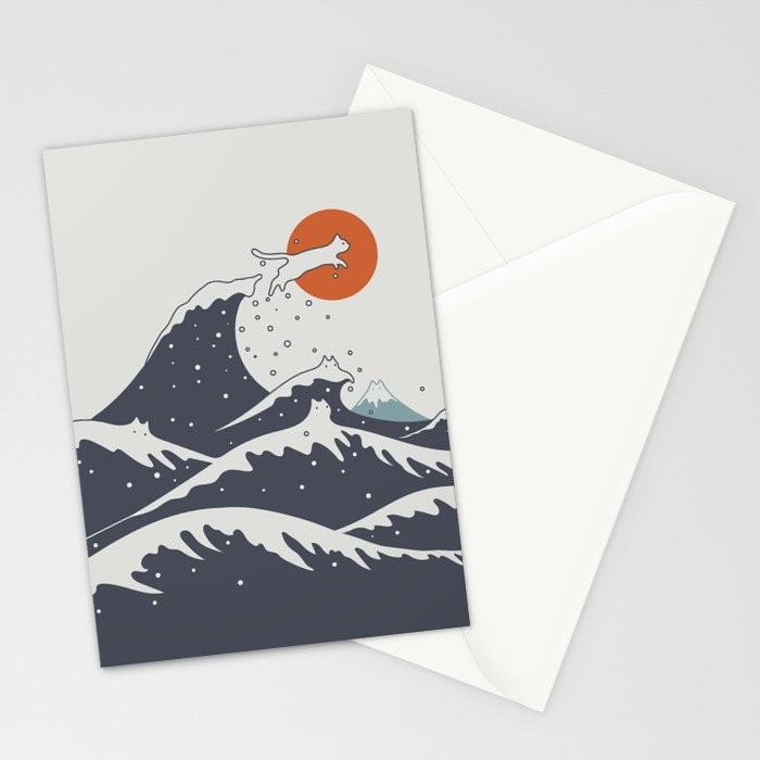 Cat Landscape 55C Stationery Card Gallery Image 2