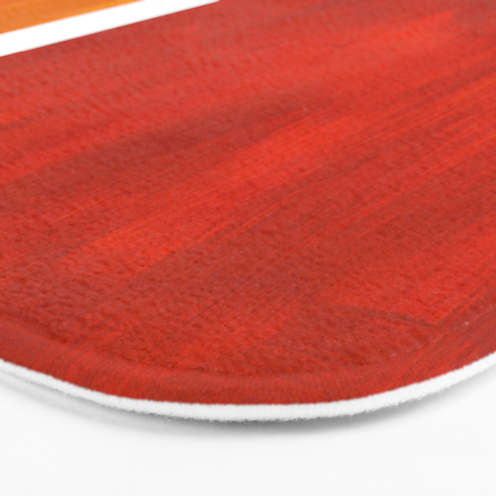 Burnt Orange Yellow Ochre Mid Century Modern Abstract Minimalist Rothko Color Field Squares Bath Mat Gallery Image 3