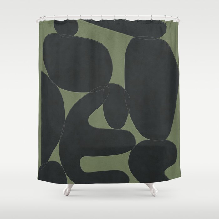 Modern Abstract Art 27 Shower Curtain Gallery Image 1