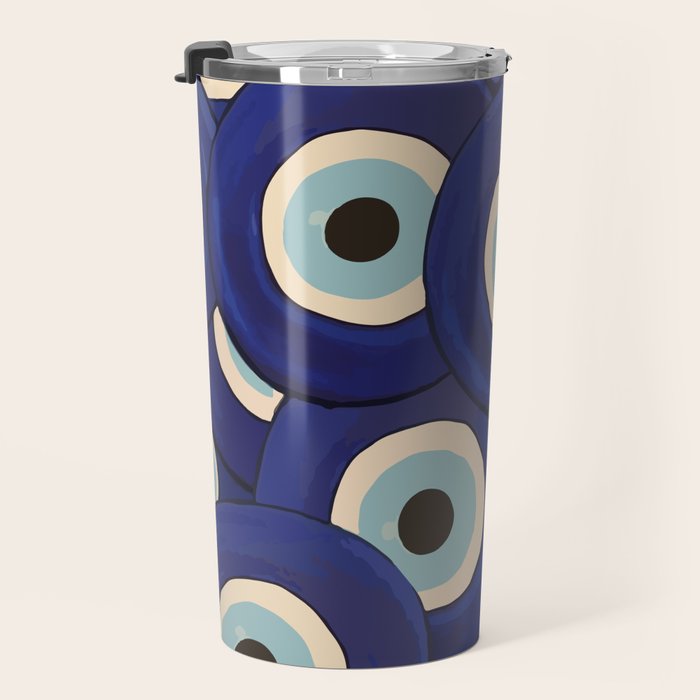 Watercolor Evil Eye Travel Mug Gallery Image 3