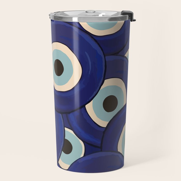 Watercolor Evil Eye Travel Mug Gallery Image 2