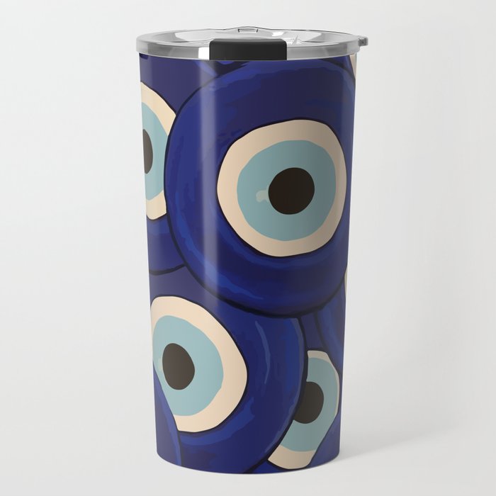 Watercolor Evil Eye Travel Mug Gallery Image 1