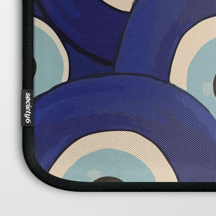 Watercolor Evil Eye Laptop Sleeve Gallery Image 3
