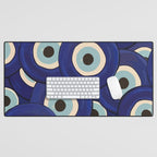 Watercolor Evil Eye Desk Mat Gallery Image 1