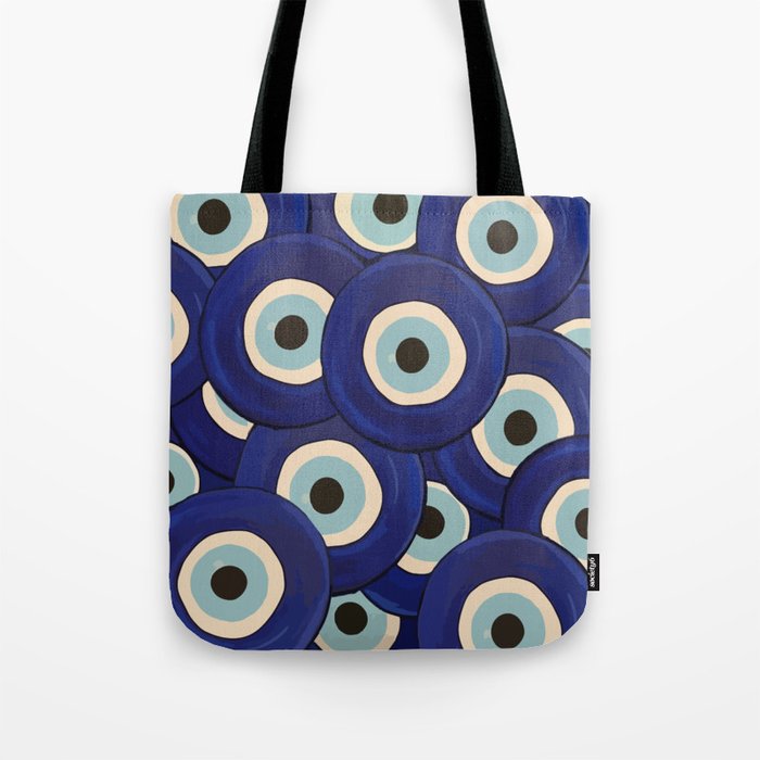 Watercolor Evil Eye Tote Bag Gallery Image 1