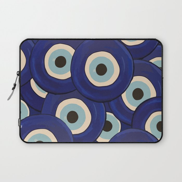 Watercolor Evil Eye Laptop Sleeve Gallery Image 1