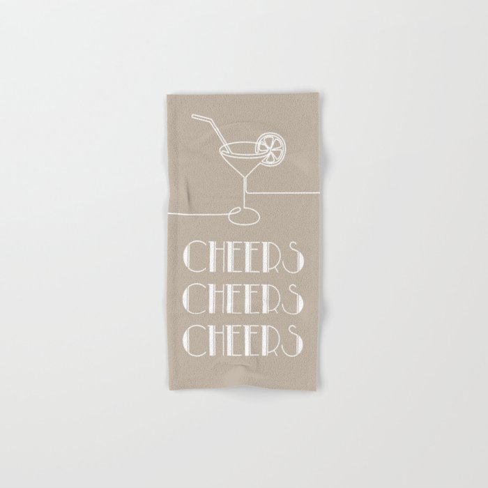 Cheers Cocktail (Beige) Bath Towel Gallery Image 1