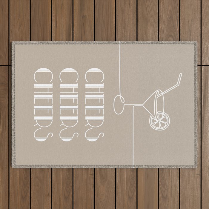 Cheers Cocktail (Beige) Outdoor Rug Gallery Image 1