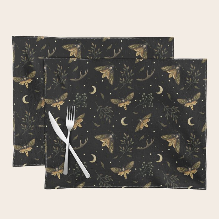 Death Head Moths Night Placemat Gallery Image 1