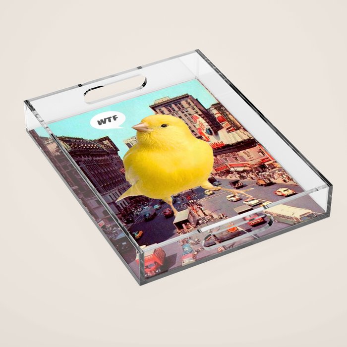 Canary in the City Acrylic Tray Gallery Image 1