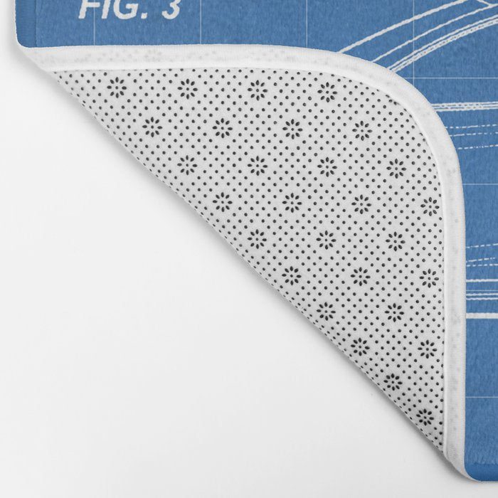 Tesla Model S Patent - Tesla Art - Blueprint Bath Mat Gallery Image 2
