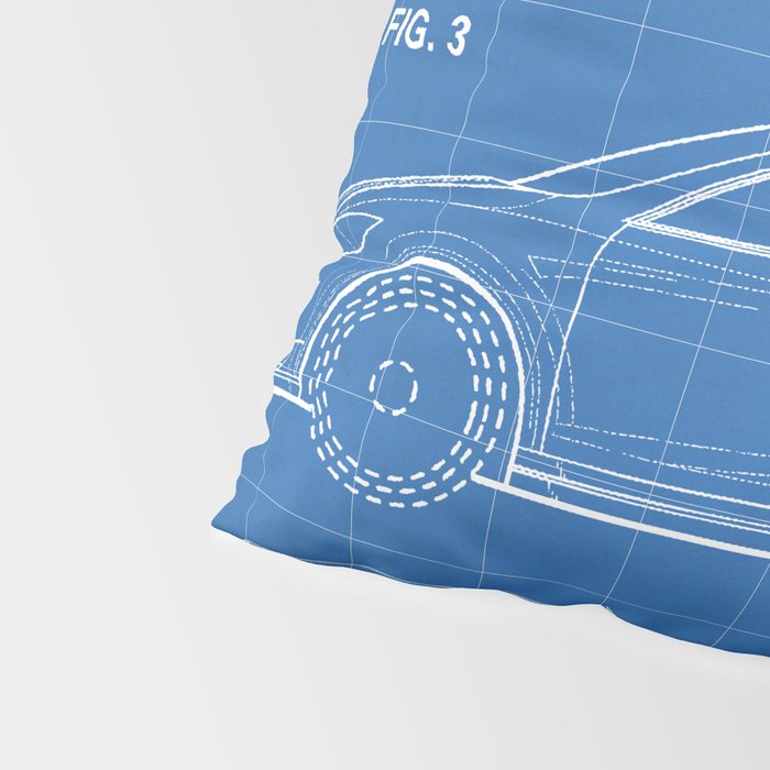 Tesla Model S Patent - Tesla Art - Blueprint Pillow Sham Gallery Image 4