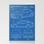 Tesla Model S Patent - Tesla Art - Blueprint Stationery Card Gallery Image 2