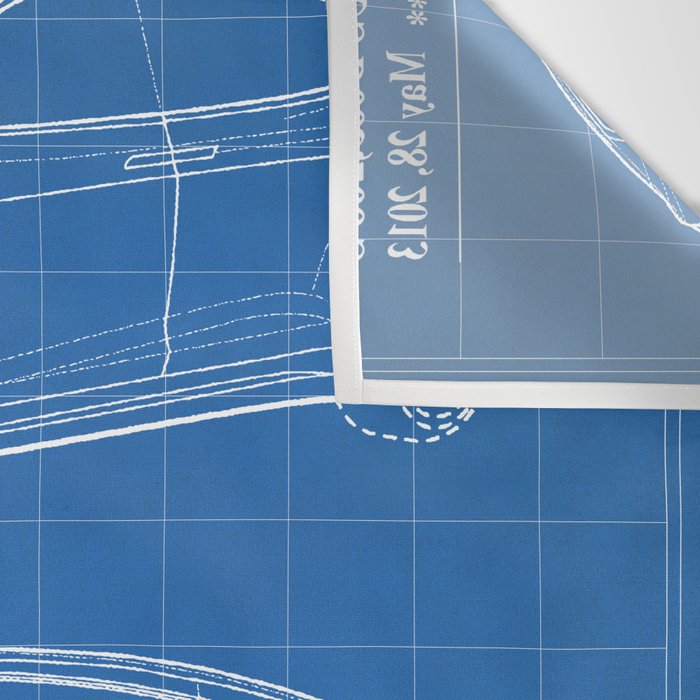 Tesla Model S Patent - Tesla Art - Blueprint Wall Tapestry Gallery Image 3
