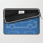 Tesla Model S Patent - Tesla Art - Blueprint Laptop Sleeve Gallery Image 2
