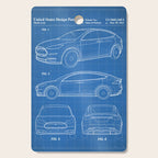 Tesla Model S Patent - Tesla Art - Blueprint Cutting Board Gallery Image 1