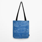 Tesla Model S Patent - Tesla Art - Blueprint Tote Bag Gallery Image 2