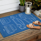 Tesla Model S Patent - Tesla Art - Blueprint Outdoor Rug Gallery Image 2