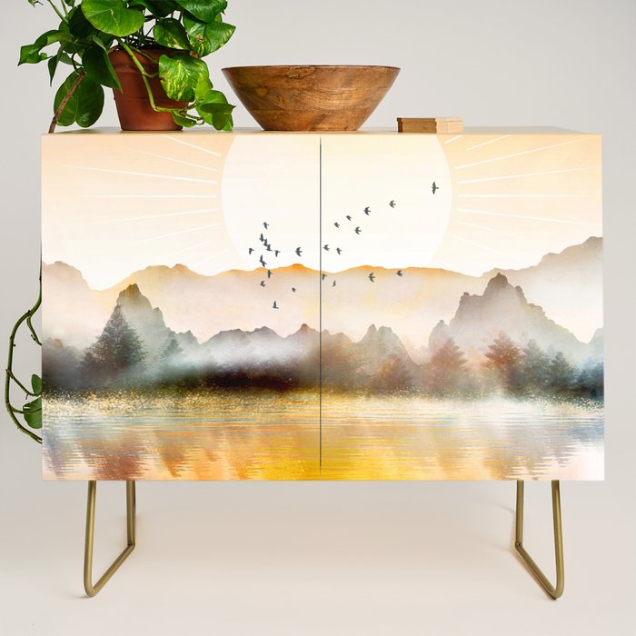 Lake Sunrise Credenza Gallery Image 1