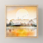Lake Sunrise Mini Art Print Gallery Image 1