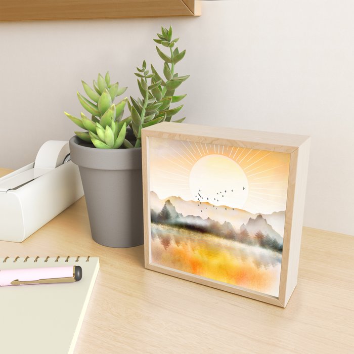 Lake Sunrise Mini Art Print Gallery Image 2