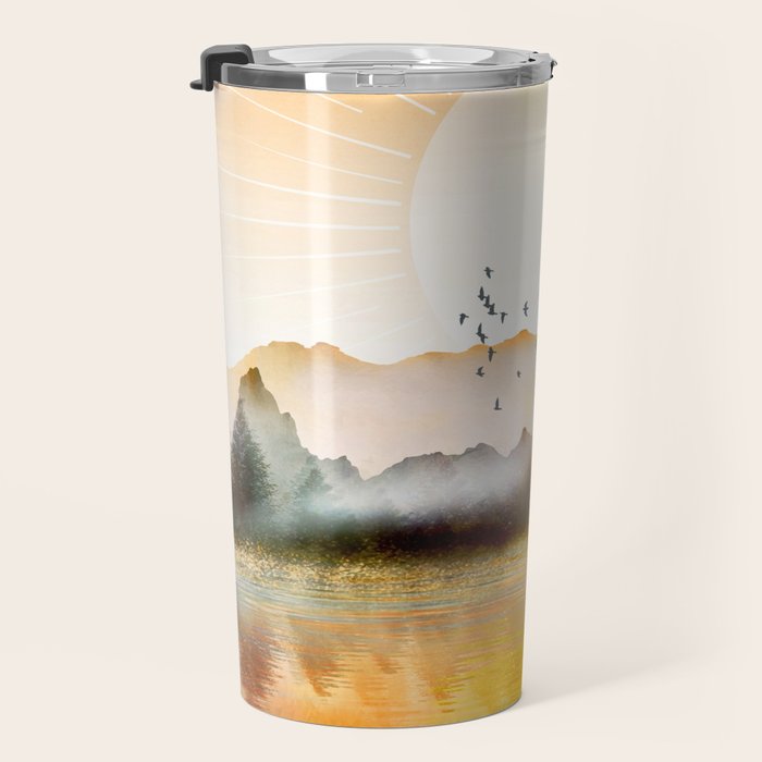 Lake Sunrise Travel Mug Gallery Image 3
