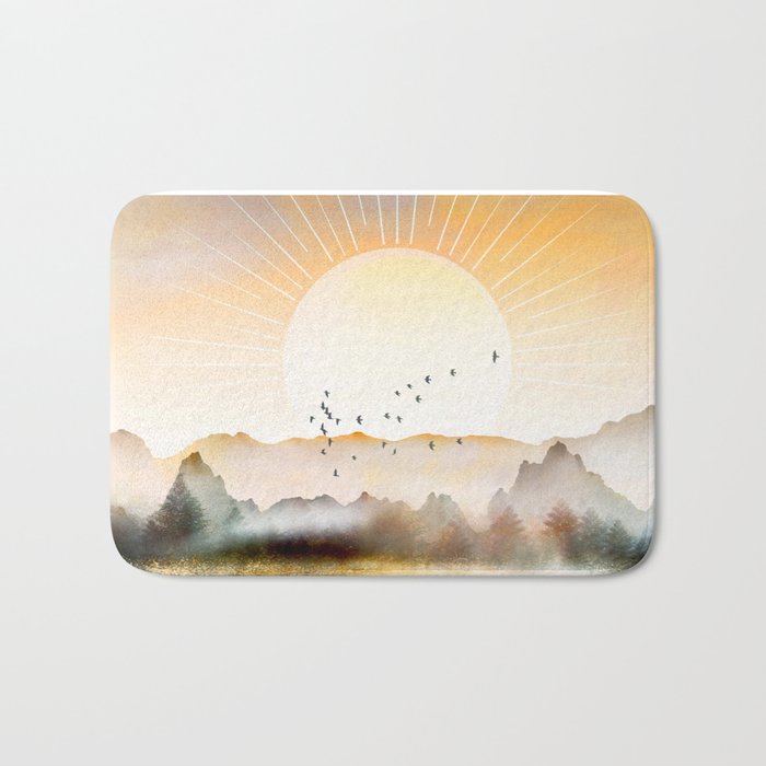 Lake Sunrise Bath Mat Gallery Image 1