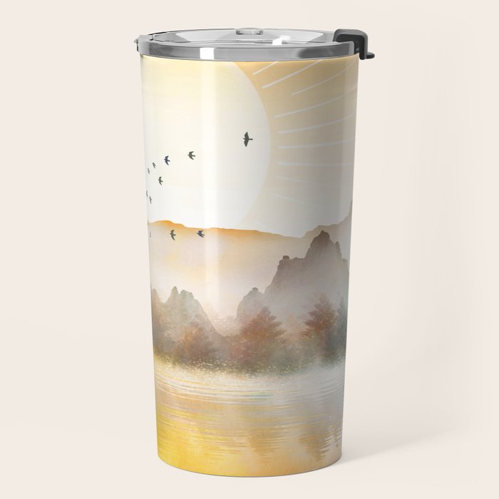 Lake Sunrise Travel Mug Gallery Image 2