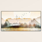 Lake Sunrise Desk Mat Gallery Image 3