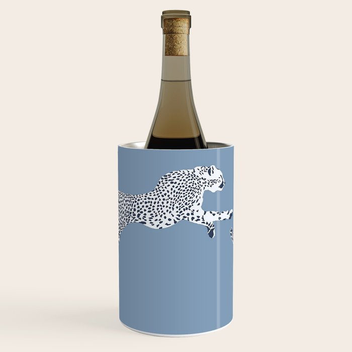 Leaping Cheetahs Cornflower Wine Chiller Gallery Image 2