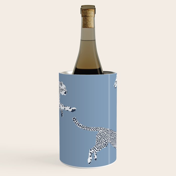 Leaping Cheetahs Cornflower Wine Chiller Gallery Image 1