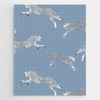 Leaping Cheetahs Cornflower Jigsaw Puzzle Gallery Image 1