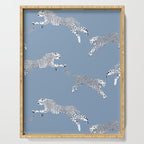 Leaping Cheetahs Cornflower Serving Tray Gallery Image 1