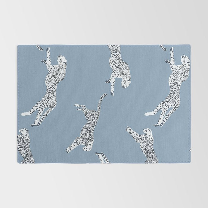 Leaping Cheetahs Cornflower Rug Gallery Image 2