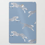 Leaping Cheetahs Cornflower Cutting Board Gallery Image 1